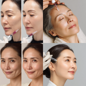 幹細胞治療症例写真:しわ・しみ改善・ハリツヤアップの美肌治療